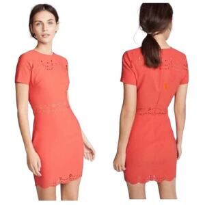 Likely Manhattan Eyelet Sheath Dress in Bittersweet Size 10 office work